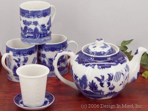 Blue Willow 8 oz. Mug Set